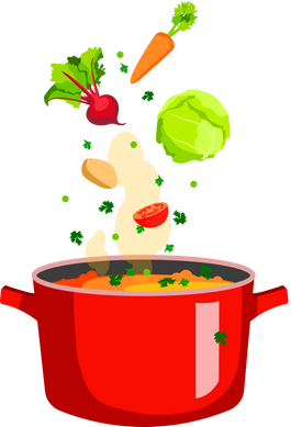 Pan of Vegetable Soup