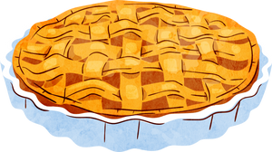 Painted Thanksgiving Apple Pie